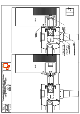Hebe-Schiebe-Türen 188/80 - Schnitt Getriebeseite mit Lüfter